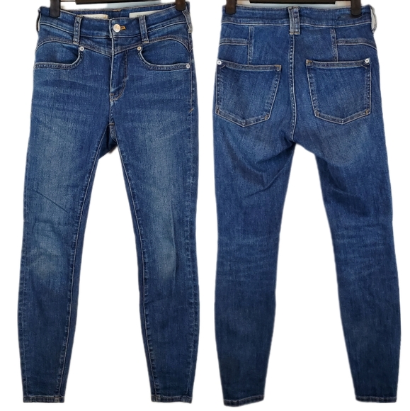 Pilcro and the Letterpress Denim - Pilcro and the Letterpress High Rise Skinny  Jeans Size 25 Womens Anthropologie